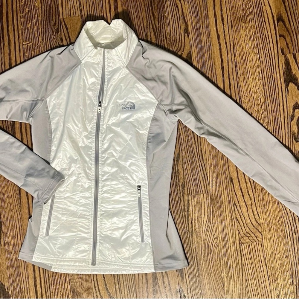 NORTH FACE Flight Series White Gray Jacket Primaloft Womens Size small